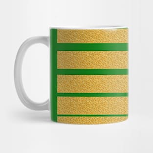 Gold Foil Stripes on Emerald Green Mug